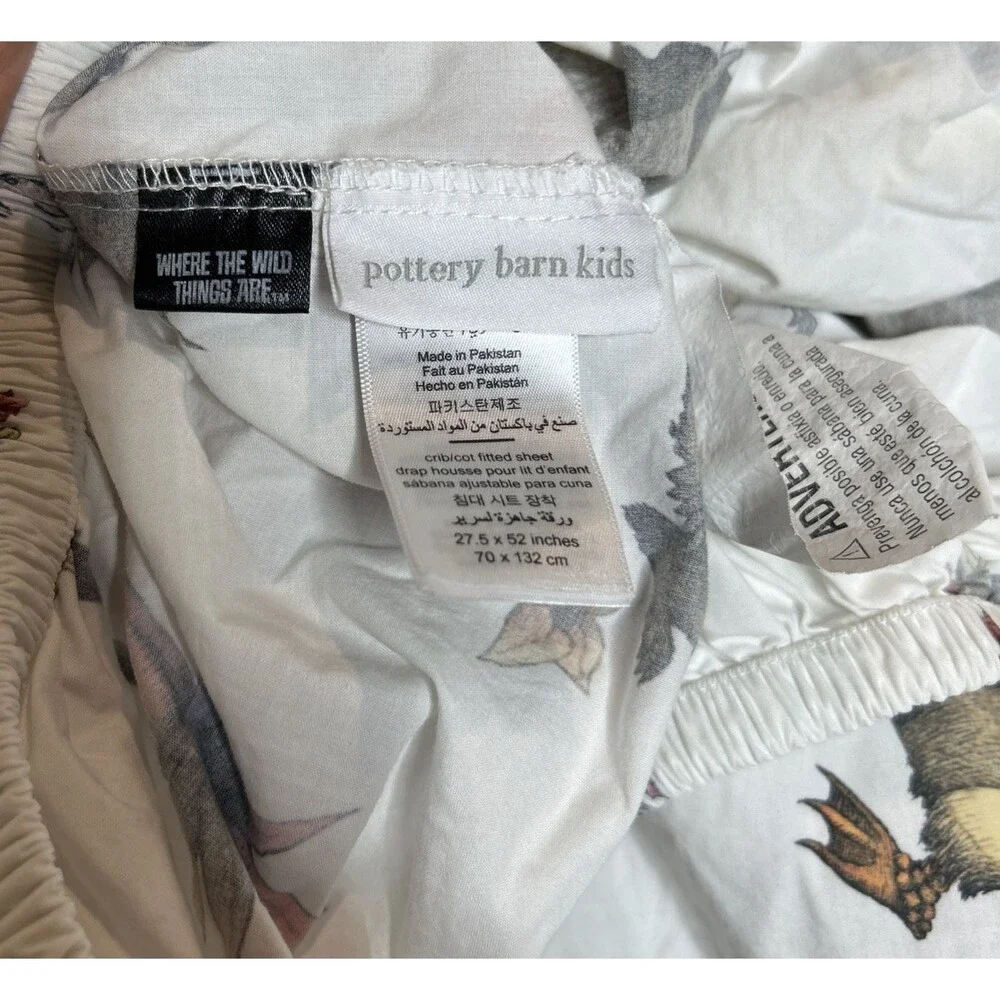 Pottery Barn Where the Wild Things Are Crib Sheet Organic Cotton
